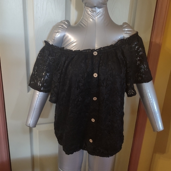 No Boundaries Plus Size 3xl women's lace shirt top blouse - Picture 2 of 4